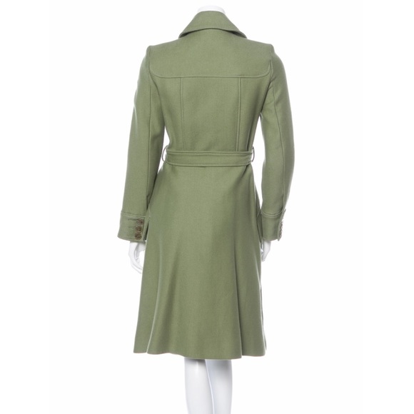 SOLD CACHAREL Green Wool Blend Coat - Picture 3 of 7